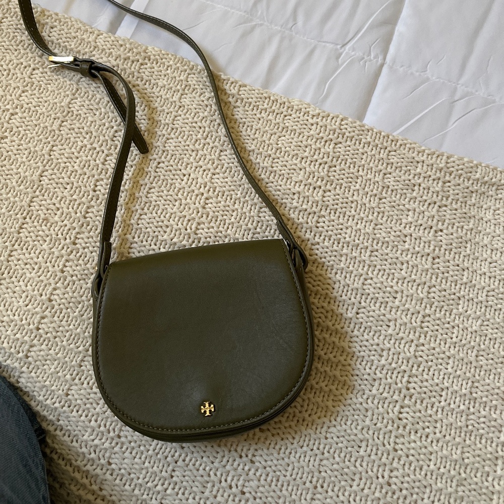Olive green mini Tory Burch bag